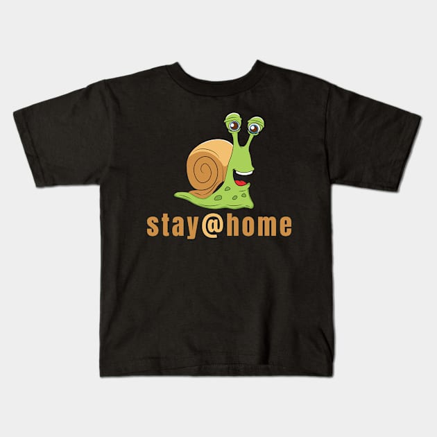 Stay At Home World Champion Slug Snail Shell Eremite Kids T-Shirt by sheepmerch